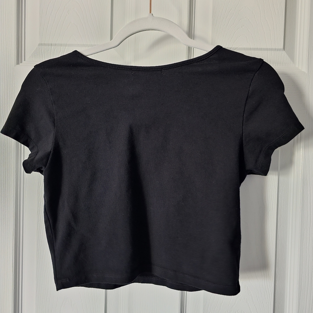 🖤💙 Ambiance Apparel Set of 2 Tee Shirt Crop Tops - Size L - Picture 9 of 12